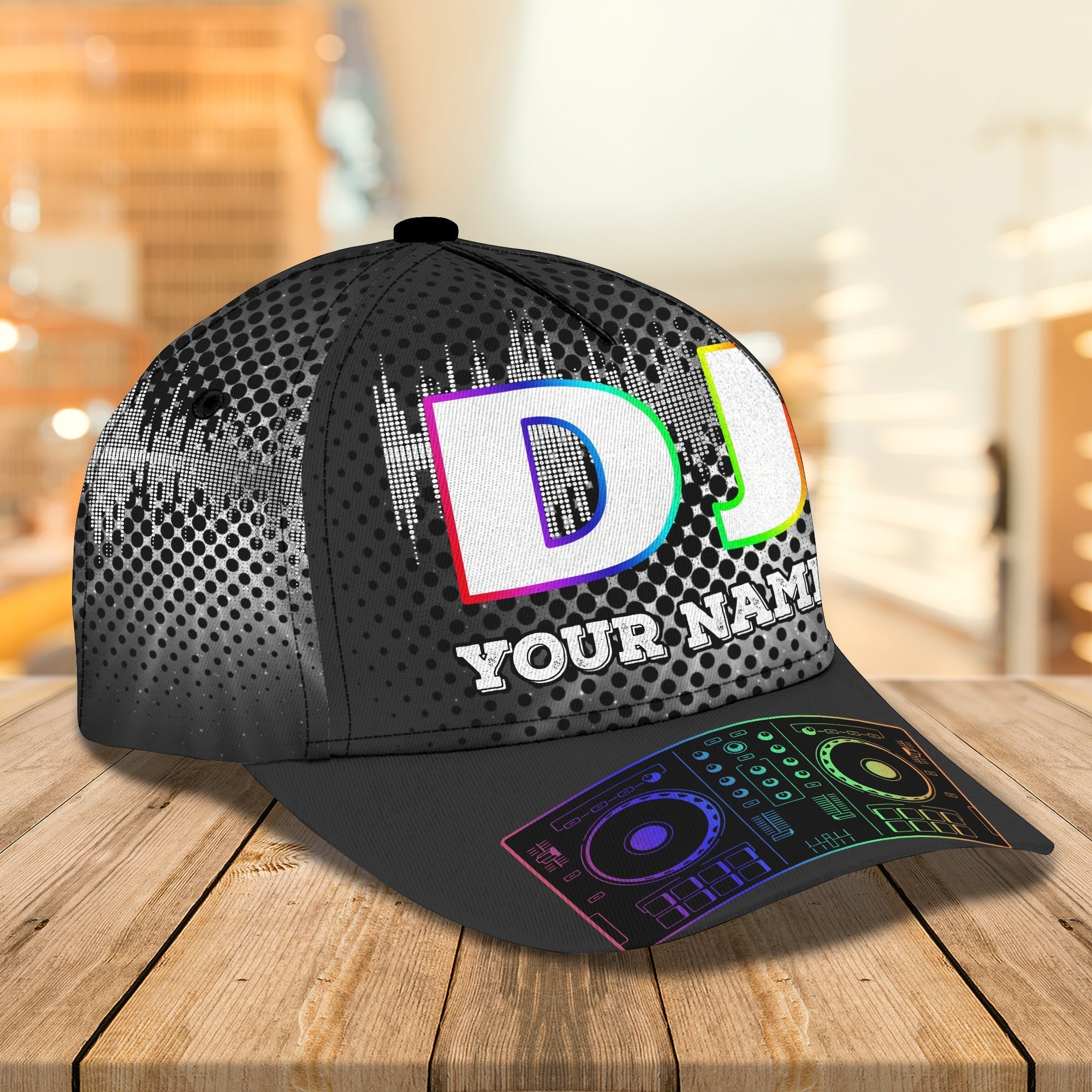 Personalized 3D Classic Cap Hat For Dj Player/ Present To Dj Friend/ Deezay Cap Hat/ Baseball Dj Cap/ Dj Hat