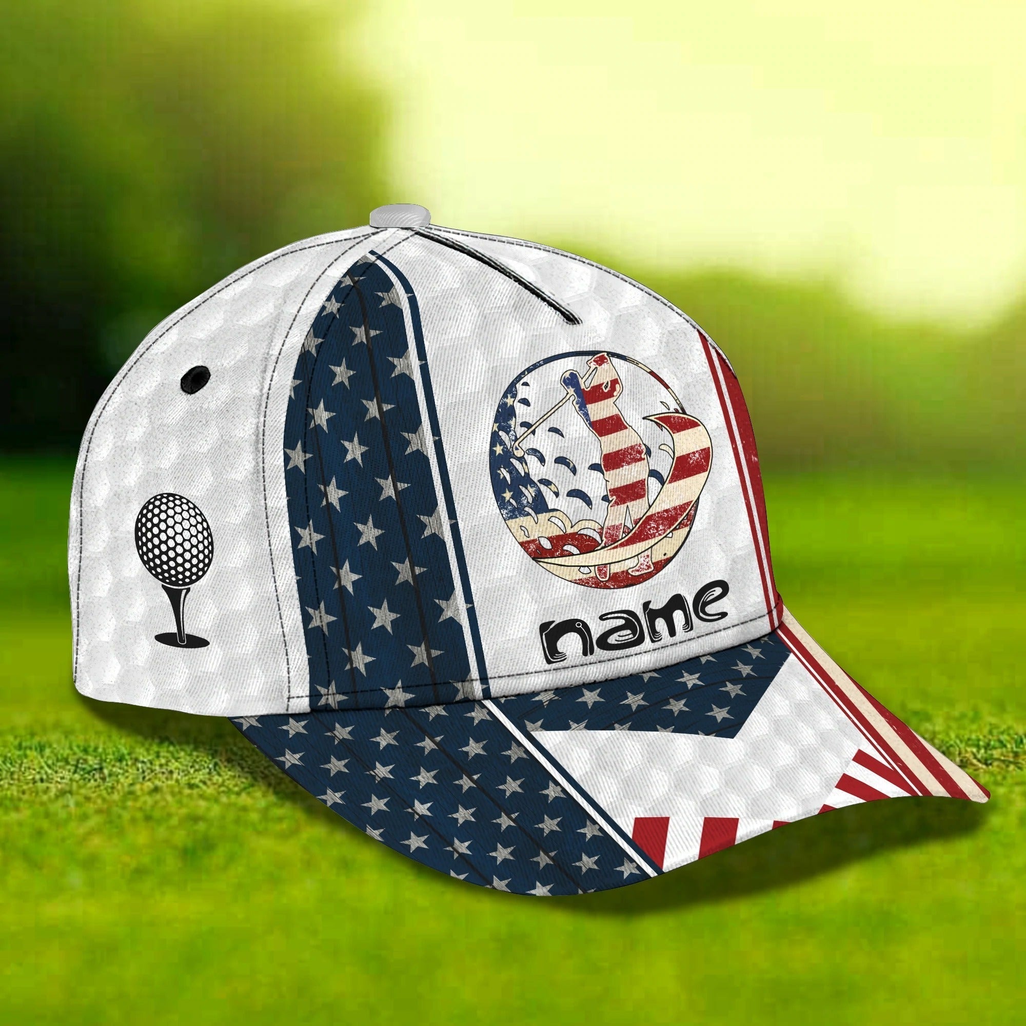 Custom With Name Cap For Golf Man/ Summer Golf Cap For A Golfer/ Golf Hat