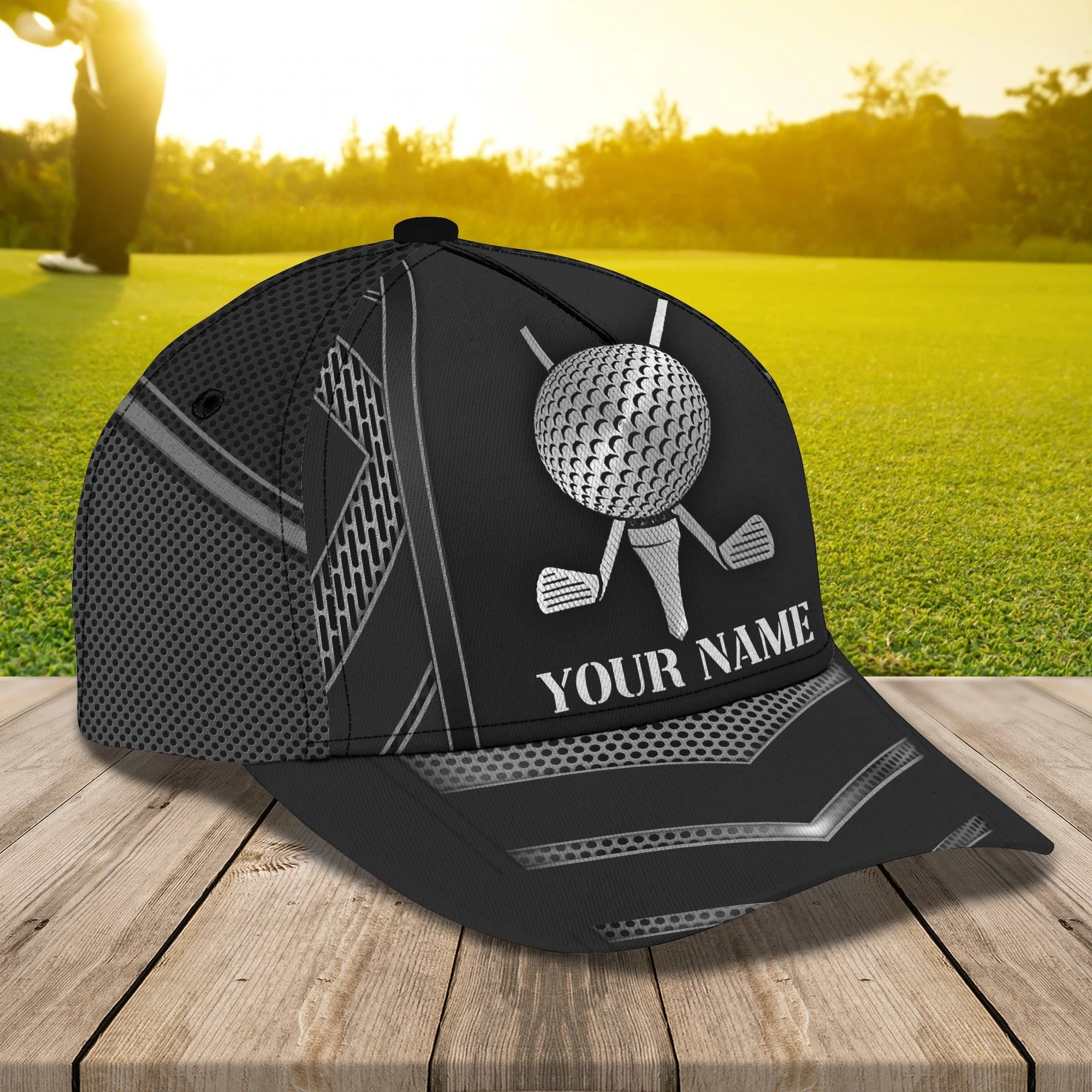 Personalized With Name Mens Golf Hat/ 3D Full Print Baseball Cap For Golfer/ All Over Print Golf Caps