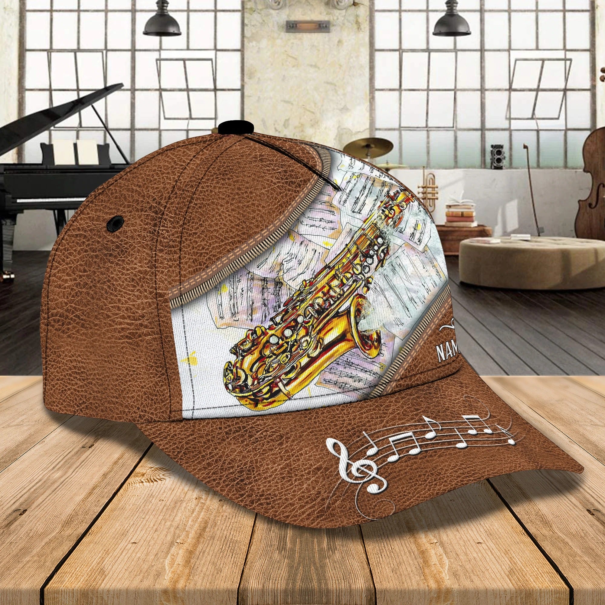 Customized 3D Baseball Saxophone Cap For Musican/ To My Boyfriend Friend Playing Saxophone/ Saxophone Cap