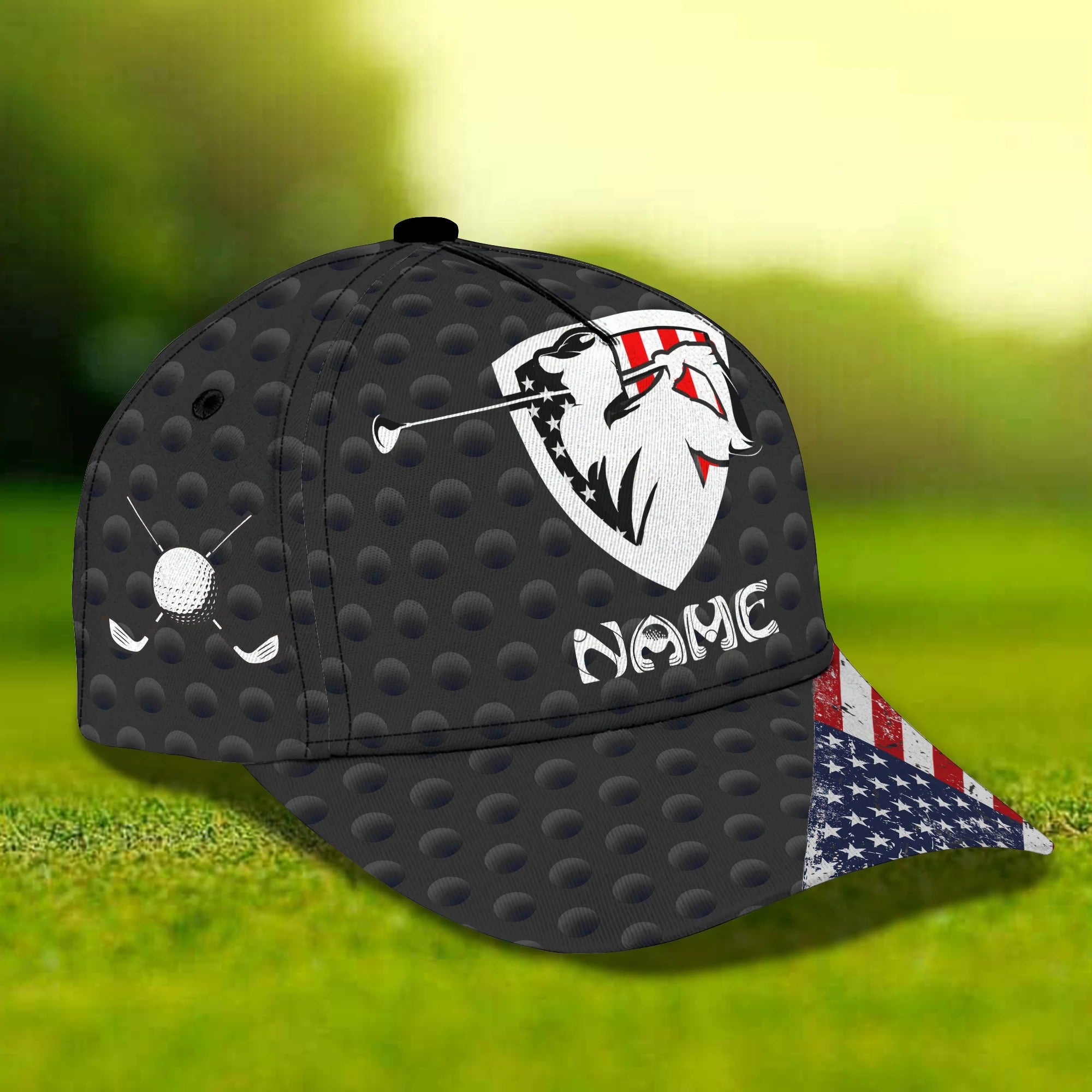Custom With Name 3D Full Print Baseball Golf Cap/ Golfing Classic Hat For Men/ Birthday Gift To Golf Lovers