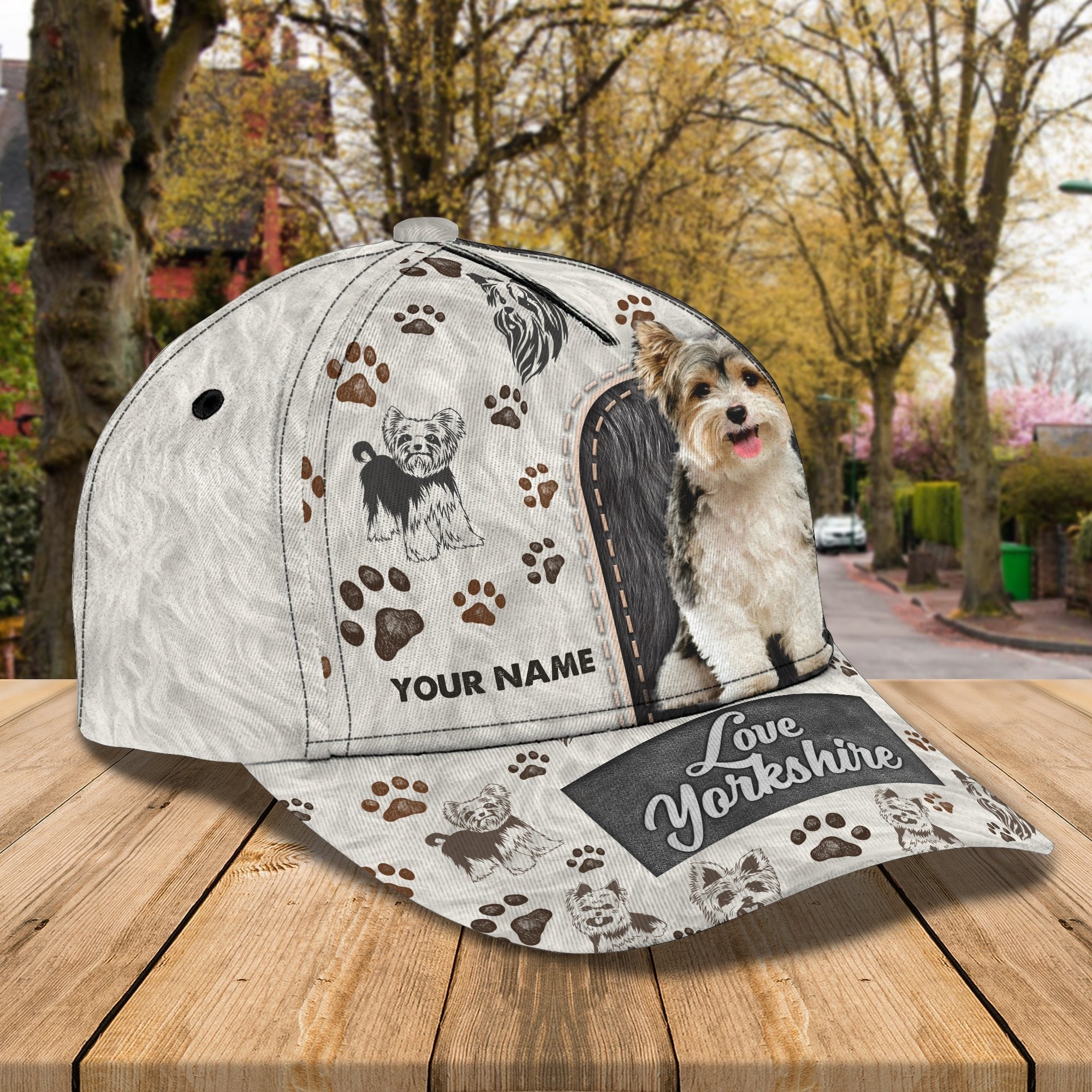 Personalized Baseball Yorkshire Cap Hat For Dog Lover/ 3D Full Print Yorkshire Dog Cap Hat