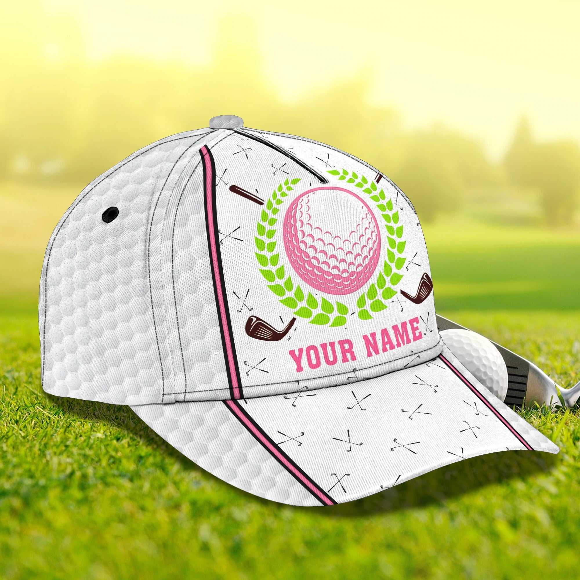 Personalized Womens Golf Cap/ Queen Of The Green Baseball 3D Full Print Cap Hat For Golf Lover