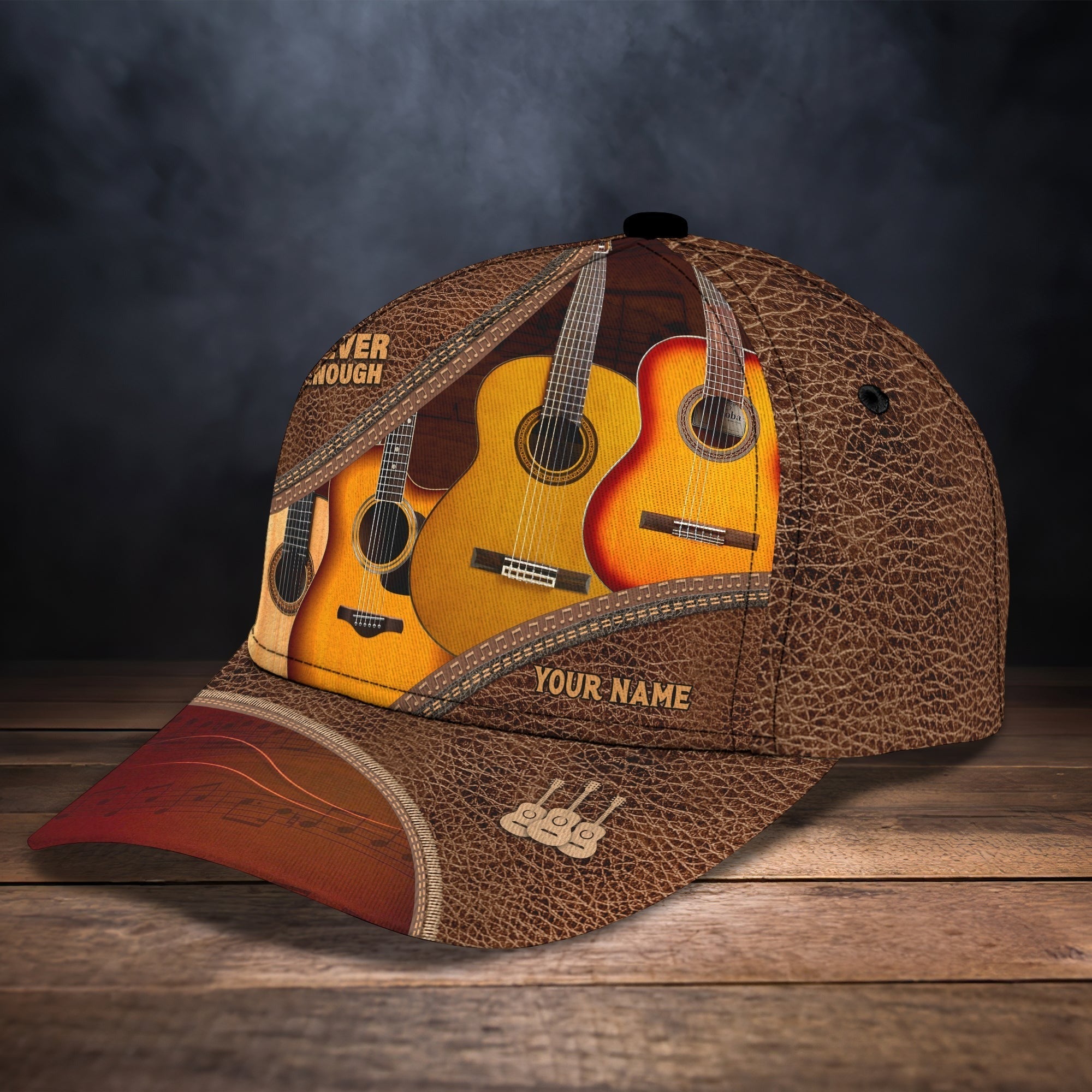 Custom With Name A Baseball 3D Cap Hat/ Never Underestimate An Old Man With A Guitar/ Guitarist Gifts