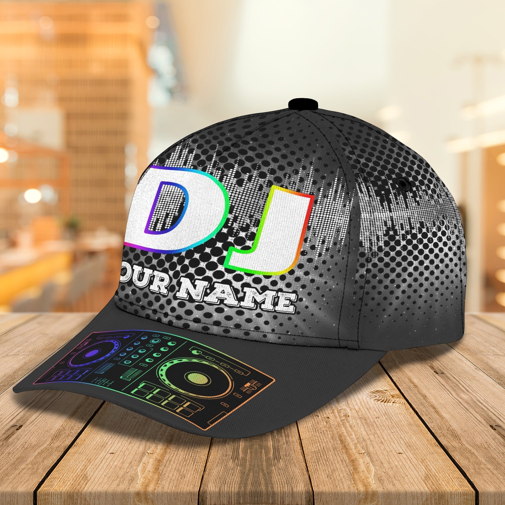 Personalized 3D Classic Cap Hat For Dj Player/ Present To Dj Friend/ Deezay Cap Hat/ Baseball Dj Cap/ Dj Hat