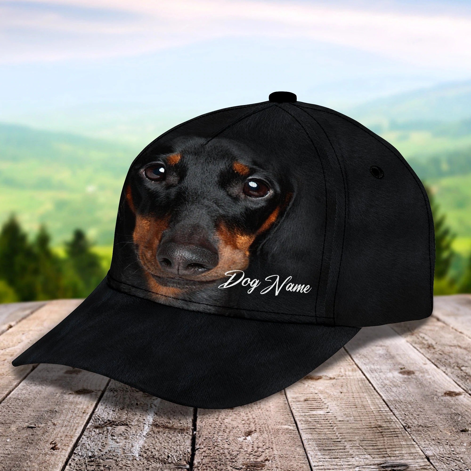 Personalized Baseball Dachshund Cap Hat For Dog Lover/ 3D Full Print Dachshund Dog Cap Hat