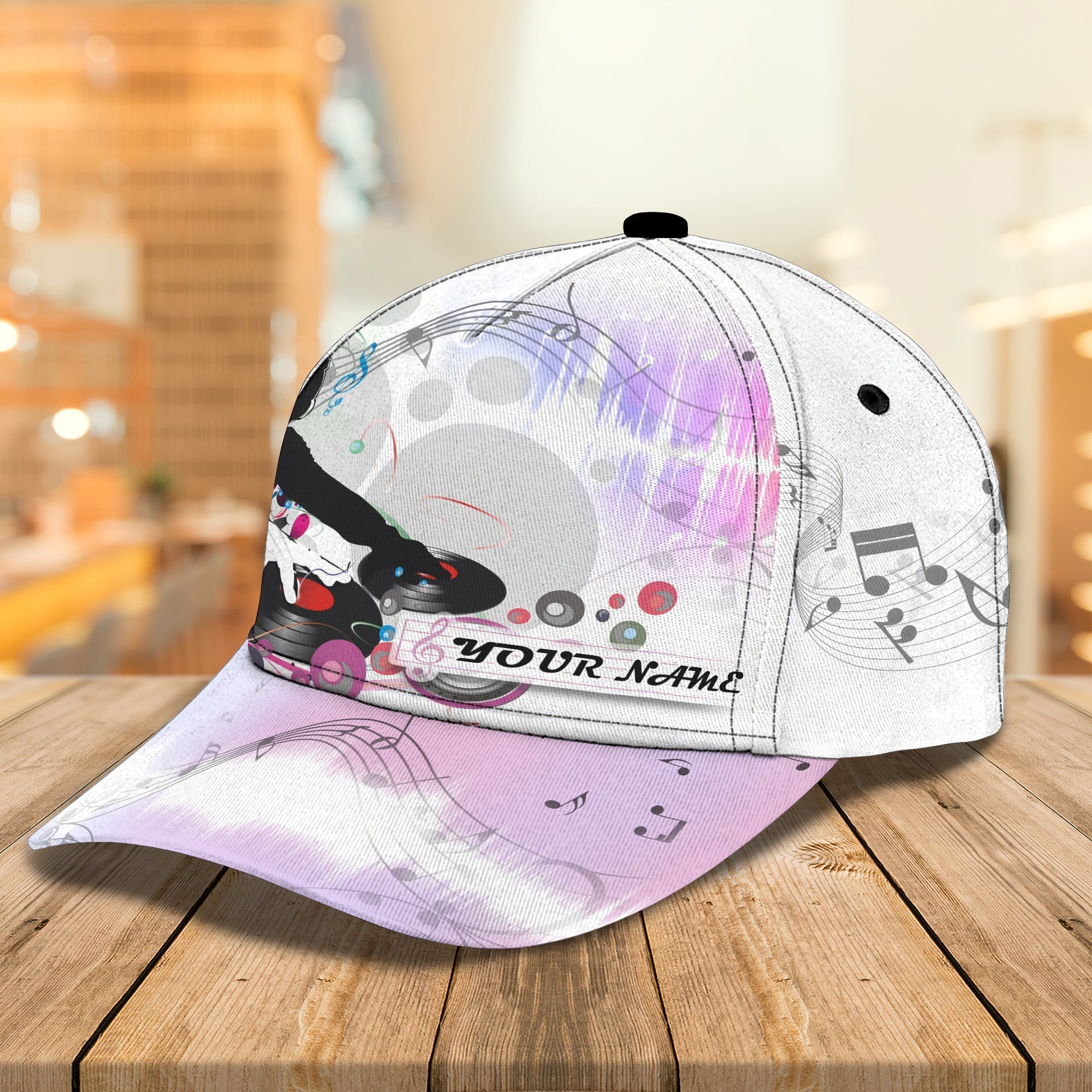 Customized With Name 3D Music Cap Hat/ Dj Baseball Cap Hat/ Women Dj Cap Hat