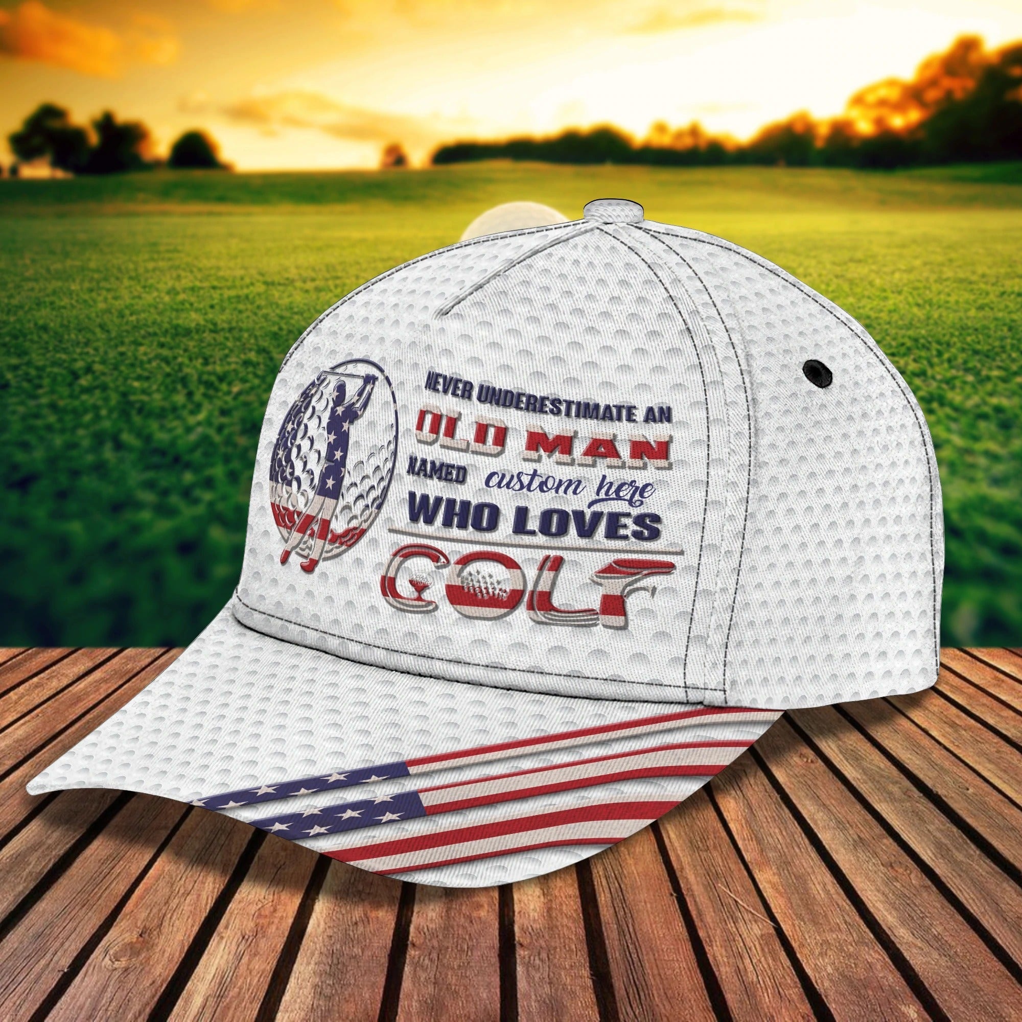 Custom With Name A 3D Cap For Golf Man/ Never Underestimate An Old Man Who Loves Golf/ Cap Hat For Golf Lover