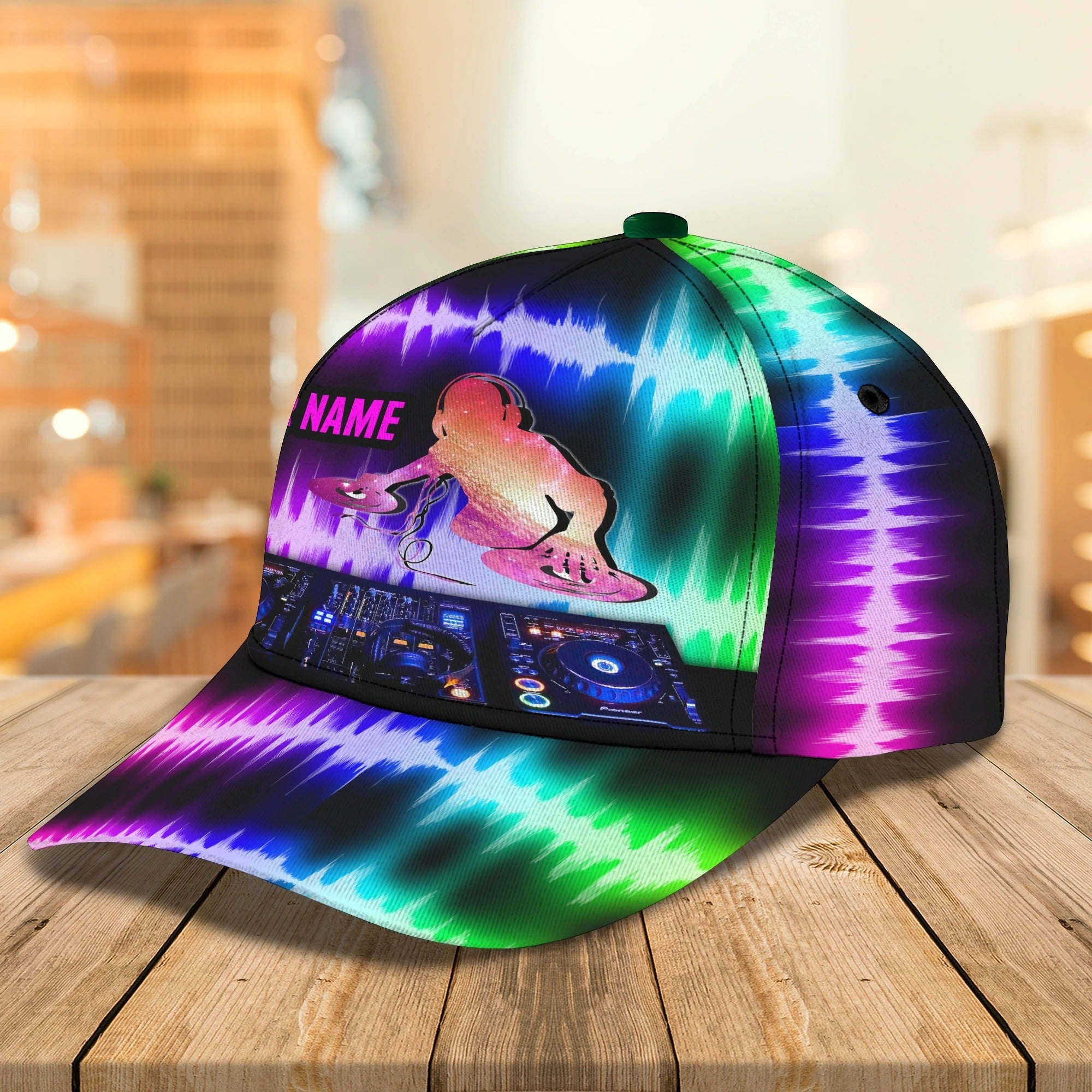 Personalized Colorful 3D Classic Cap Hat For Disc Jockey/ Dj Baseball Cap Hat/ Nonstop Bar Club Cap Hat For Him Her