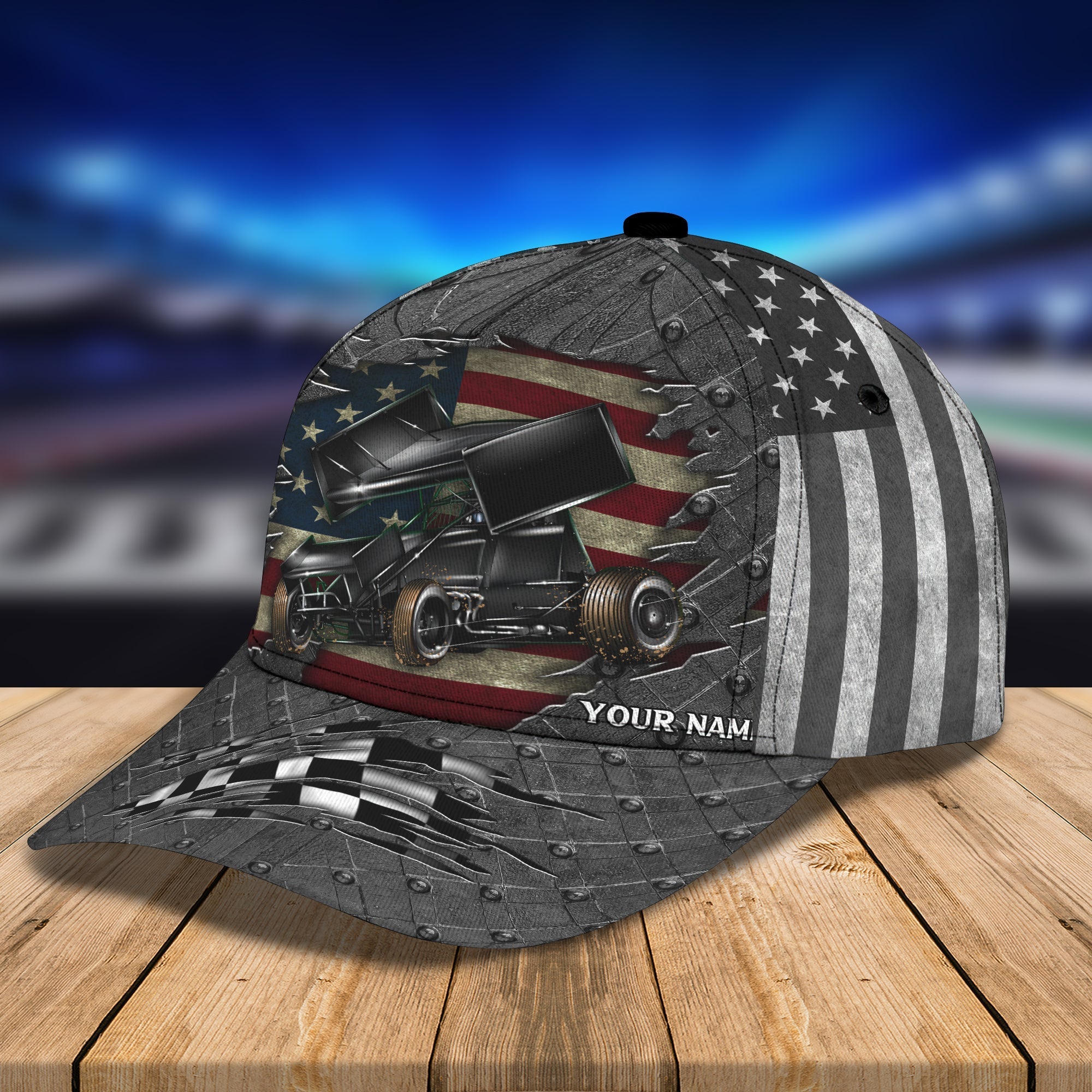 Customized Dirt Racing Crack 3D Cap Hat/ Dirt Racing Baseball Cap/ Classic Cap For Racer