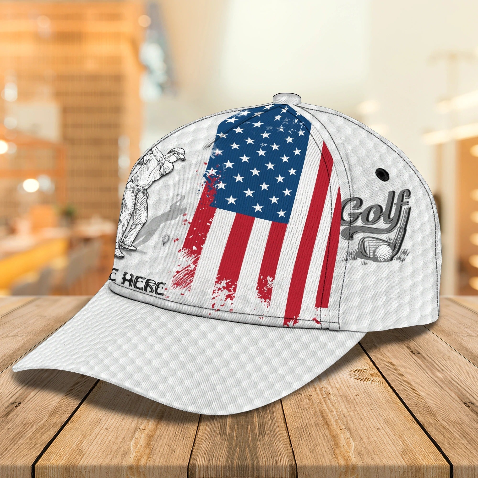 Custom With Name Man Gofler Cap/ Baseball Cap For Man/ Birthday Present To Golf Lover