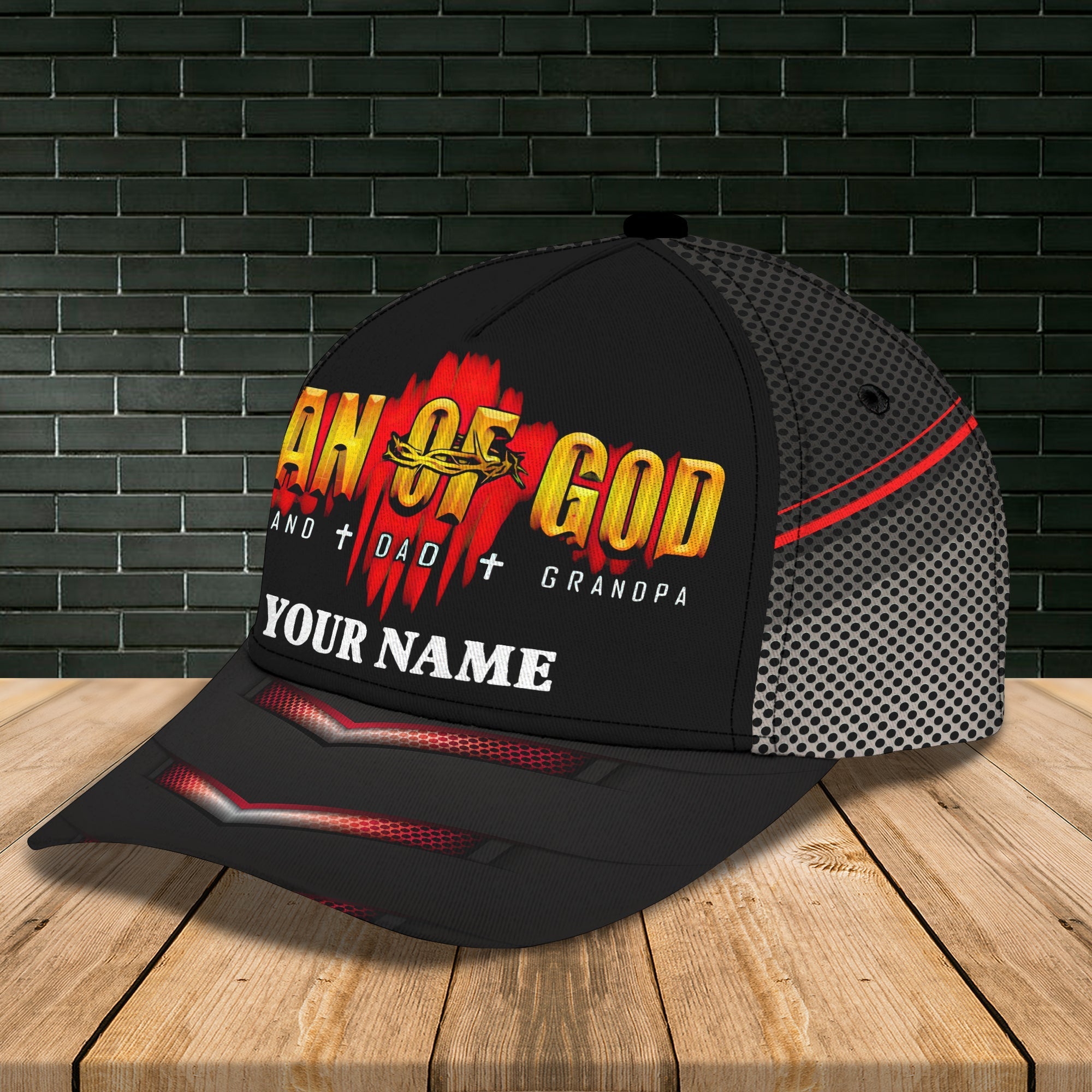 Personalized Man Of God Cap Hat/ 3D Baseball Cap Hat For Father/ Classic Dad Cap/ Dad Hat