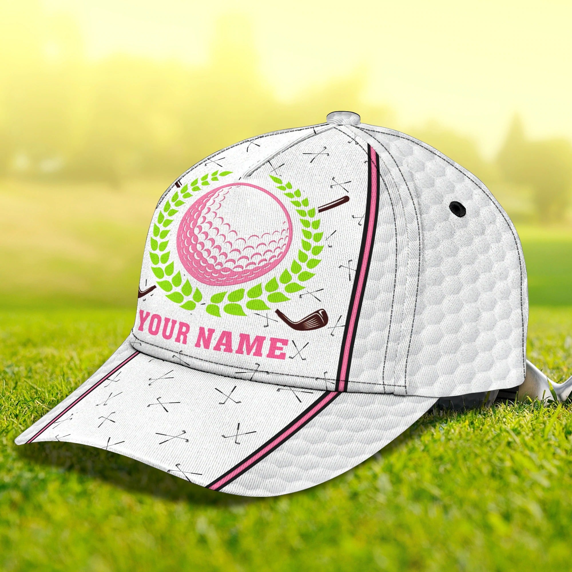 Personalized Womens Golf Cap/ Queen Of The Green Baseball 3D Full Print Cap Hat For Golf Lover