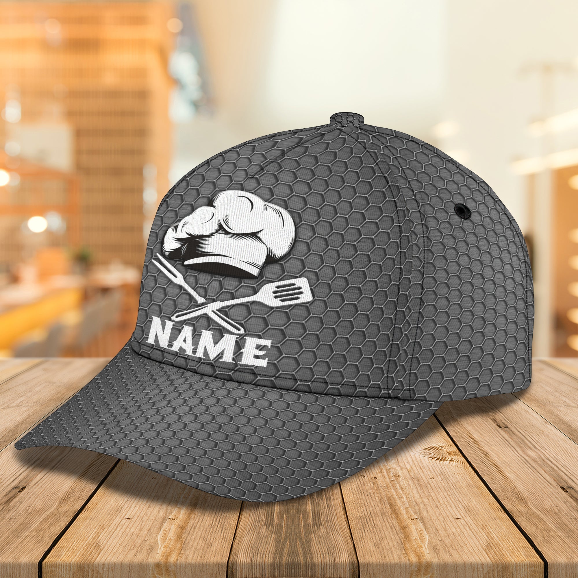 Customized 3D Full Printed Chef Cap/ Baseball Chef Hat/ Classic Cap For A Master Chef/ Cooking Lover Gift