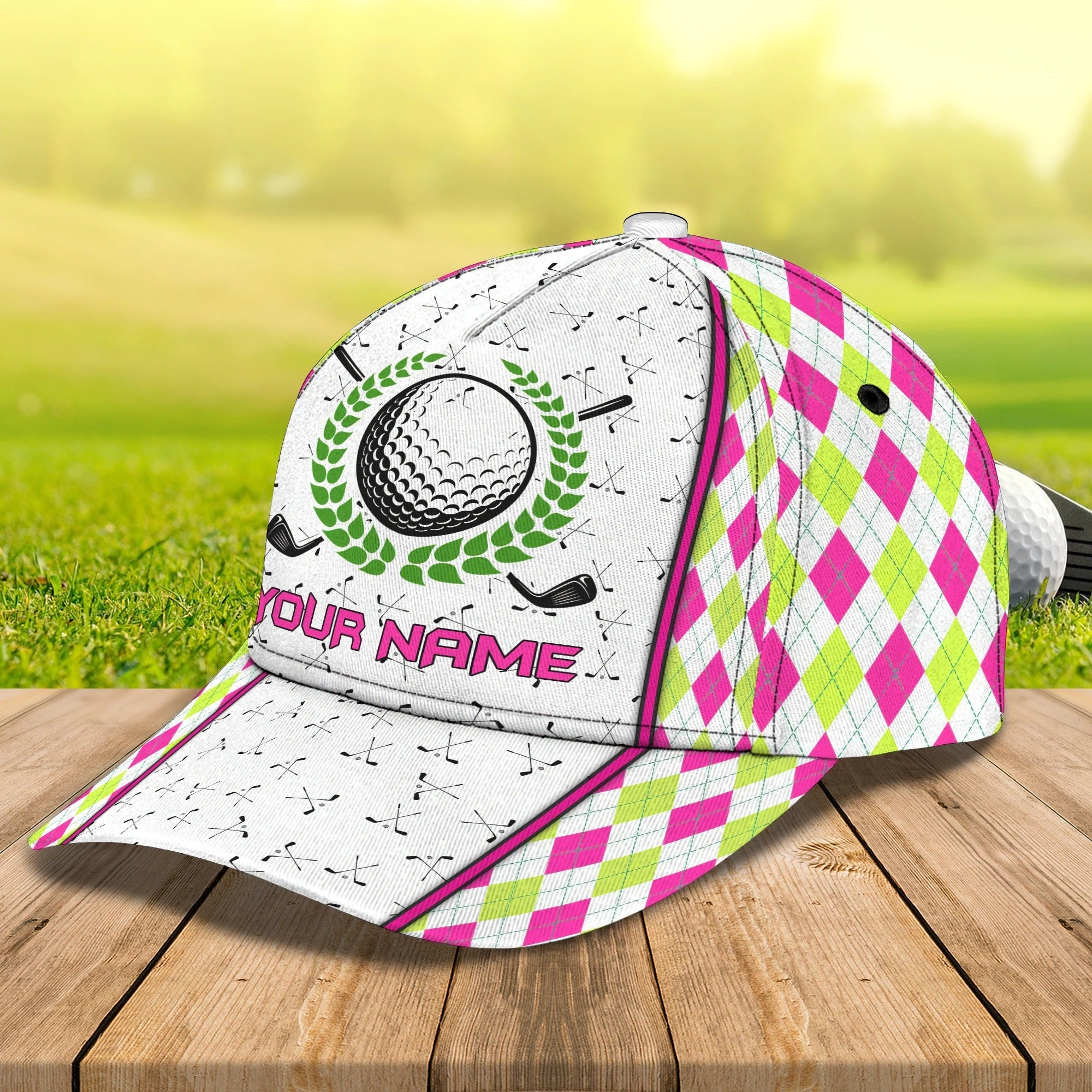 Customized Womens Golf Cap/ Baseball Golf Cap/ Classic Golf Cap For Girl/ Best Gift To Golf Lover