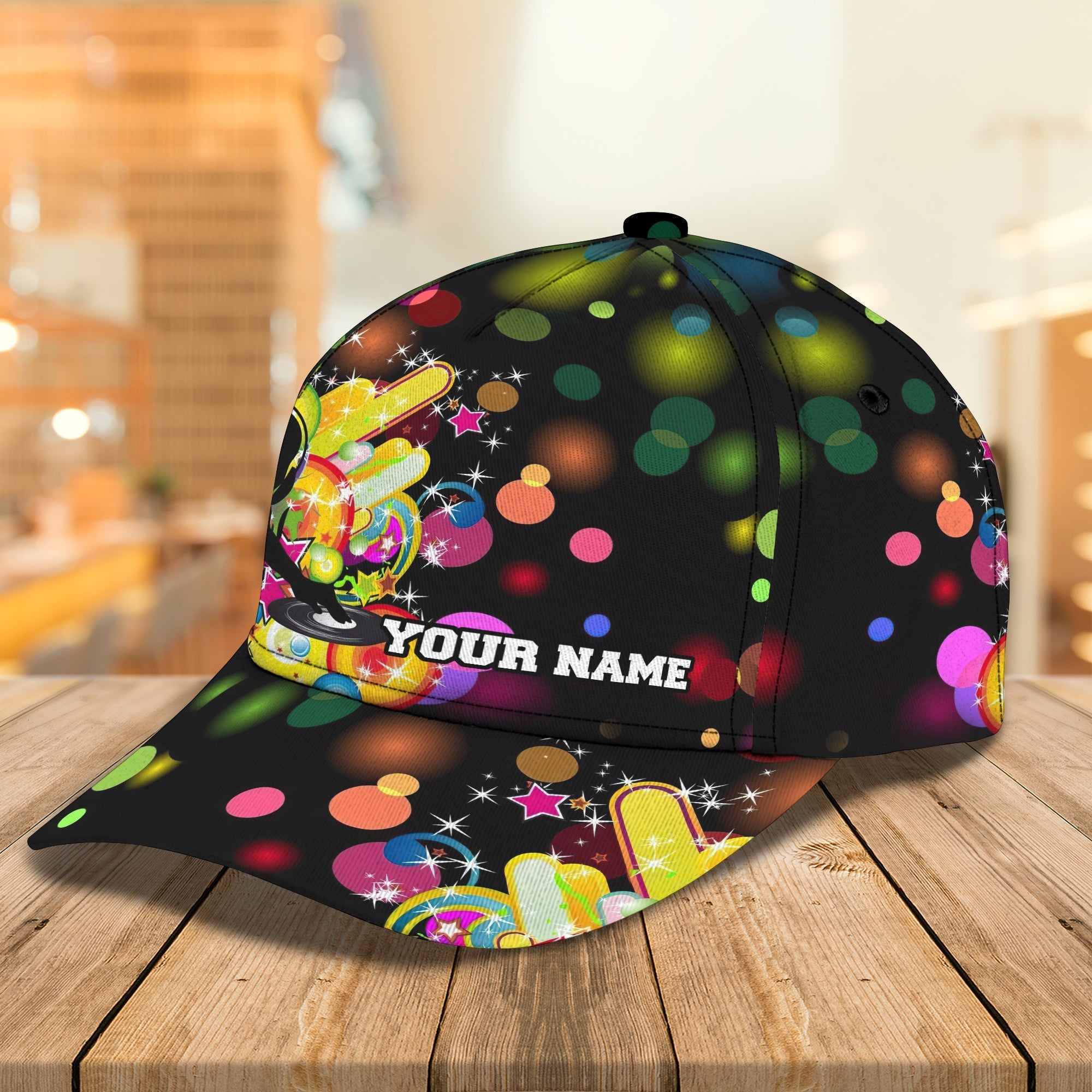 Personalized With Name 3D Full Printed Baseball Cap For Deezay/ Dj Cap Hat/ Classic Dj Hat/ Dj Gifts