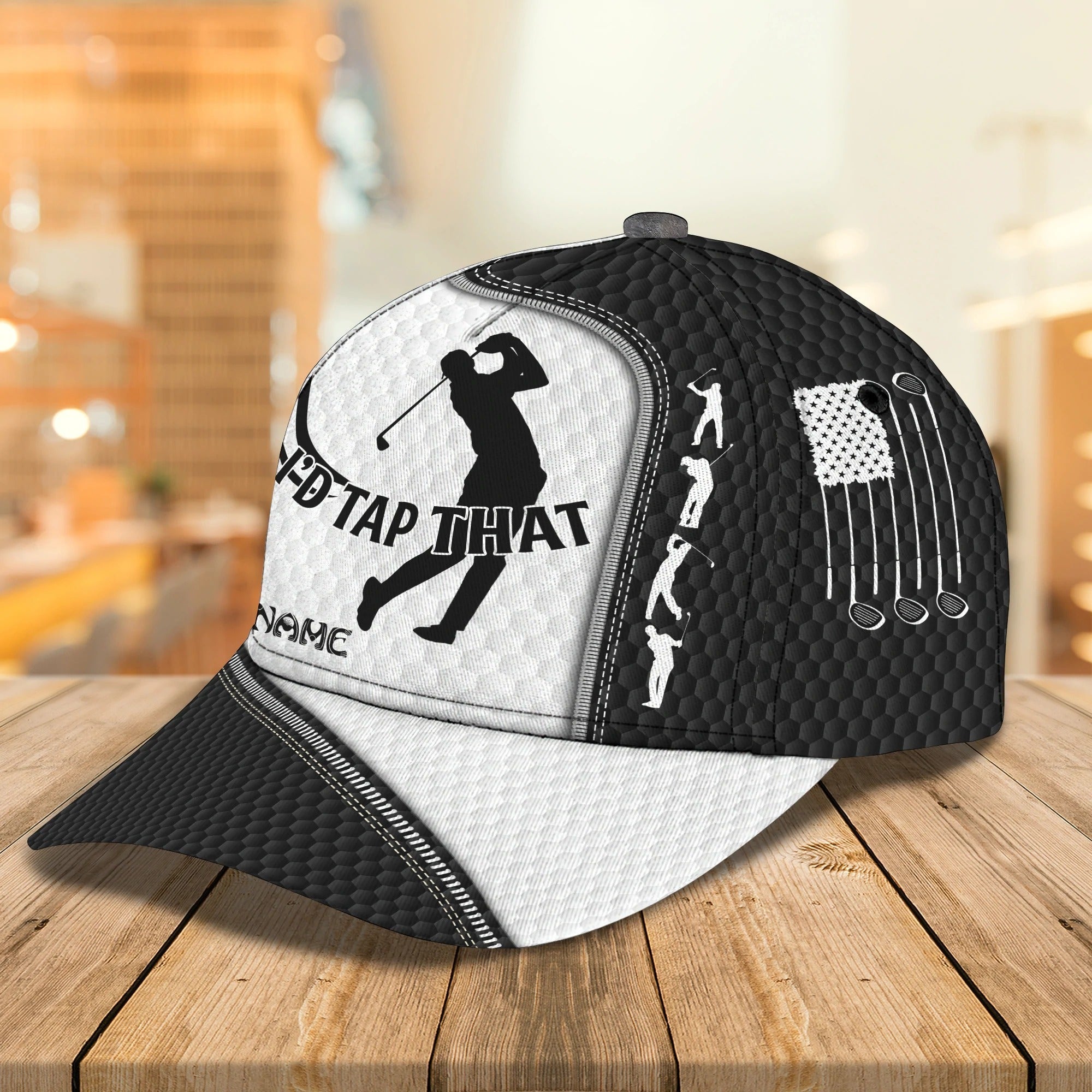Personalized 3D Full Printing Cap For Golf Dad/ To My Dad Golfer Cap Hat/ Father Day Gift To Golfer