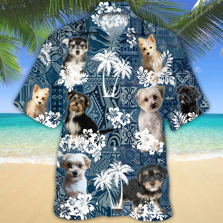 Morkie Hawaiian Shirt