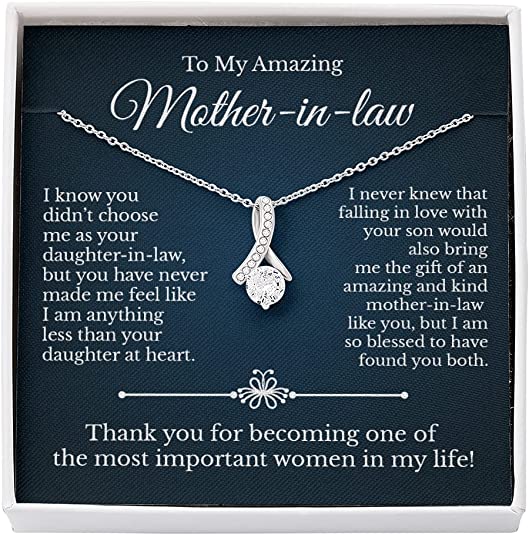 Mother in Law Gift/ Necklace Jewelry Gifts Idea from Daughter in Law/ Sentimental Meaningful Bonus Mom Gift