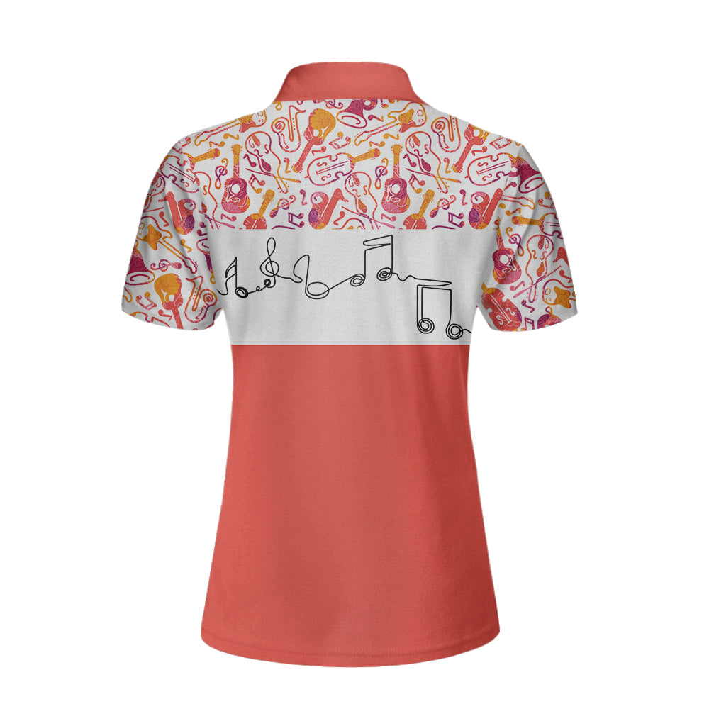 Music Teacher Music Beat Short Sleeve Women Polo Shirt Coolspod