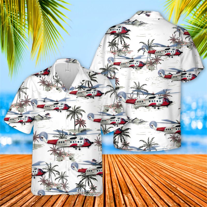 Netherlands Coastguard S-61L Hawaiian Shirt/ Short Sleeve Hawaiian shirt for men