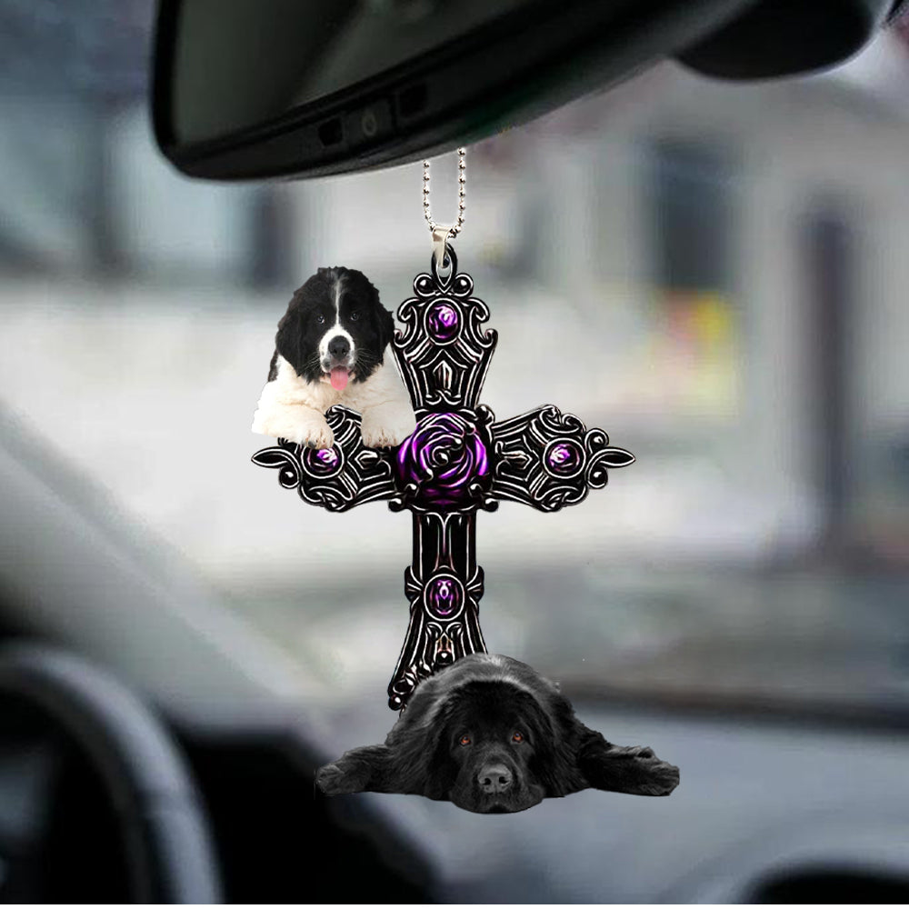 Newfoundland Pray For God Car Hanging Ornament Dog Pray For God Ornament Coolspod