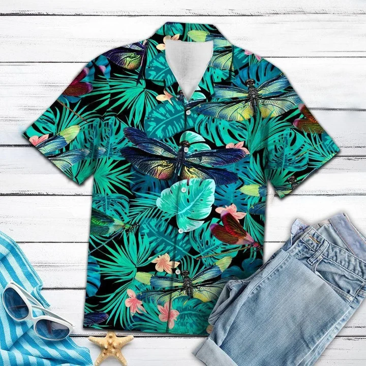 Nice Dragonfly Tropical Jungle Hawaiian Shirt