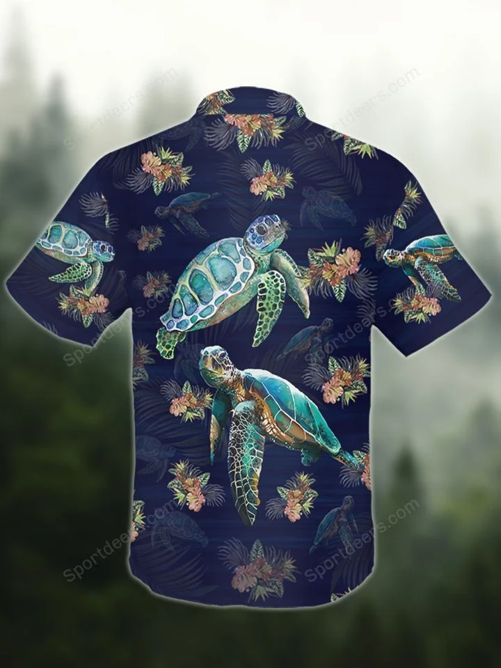 Ocean - Turtle Tropical Hawaiian Shirt/ Summer gift/ Hawaiian Shirts for Men/ Aloha Beach Shirt
