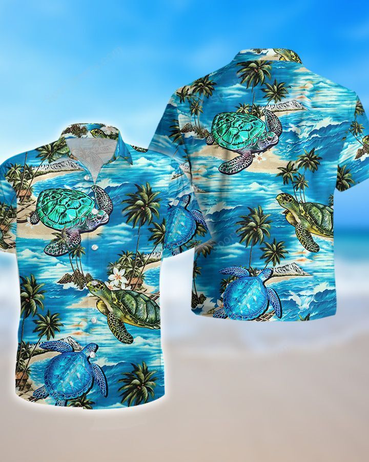 Ocean - Turtle Watercolor Hawaiian Shirt/ Summer gift/ Hawaiian Shirts for Men/ Aloha Beach Shirt