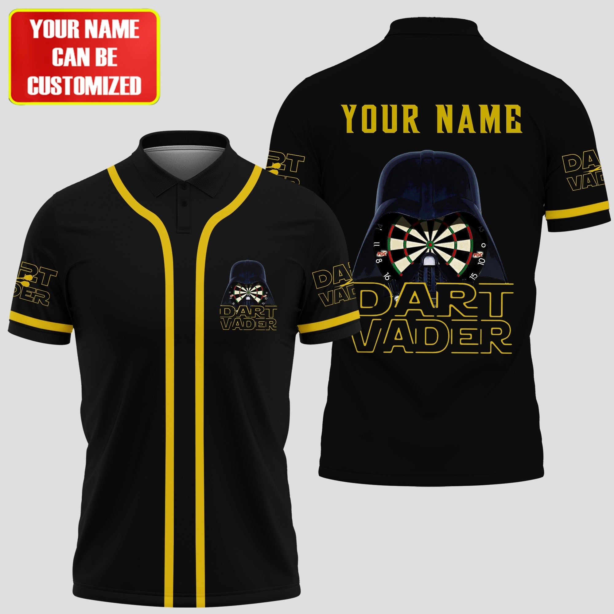 Dart Vader Funny Personalized Name 3D Shirt For Darts Player/ Idea Shirt for Dart Player