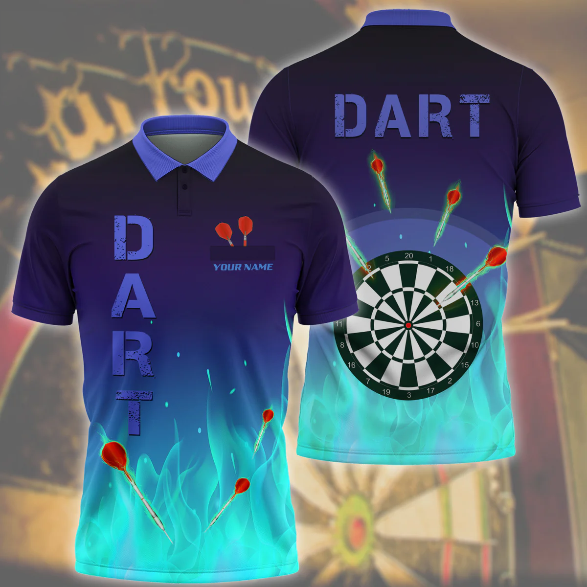Personalized Dart Game Shirt Dart Fire Multi Color Player Darts Player Gift 3D Printed High Quality