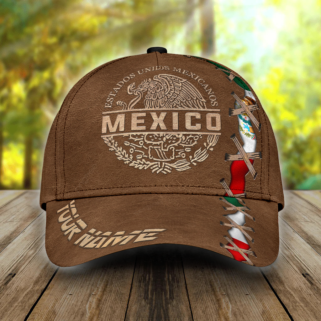 Customized 3D Full Printed Unisex Mexico Classic Cap/ Mexican Baseball Hat For Travel Summer