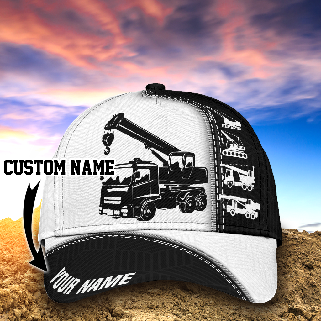 Personalized Heavy Equipment 3D Baseball Cap Hat/ CONCRETE PUMP Full Printed Classic Cap Hat/ Excavator Cap Hat