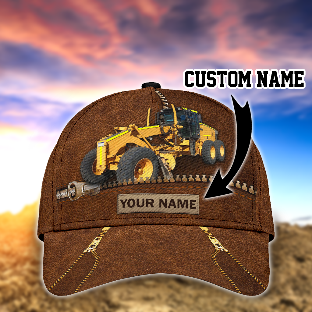 Custom With Name Excavator Heavy Equipment Classic Cap/ Cool Baseball Excavator Cap Hat