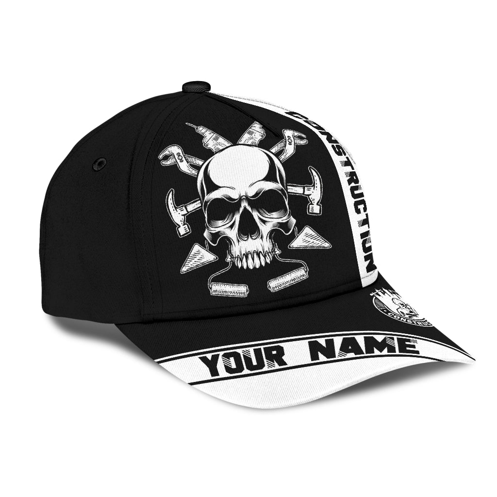 Construction Worker Equipment Skull Cap Hat Custom Name Cap Hat For Skull Lover