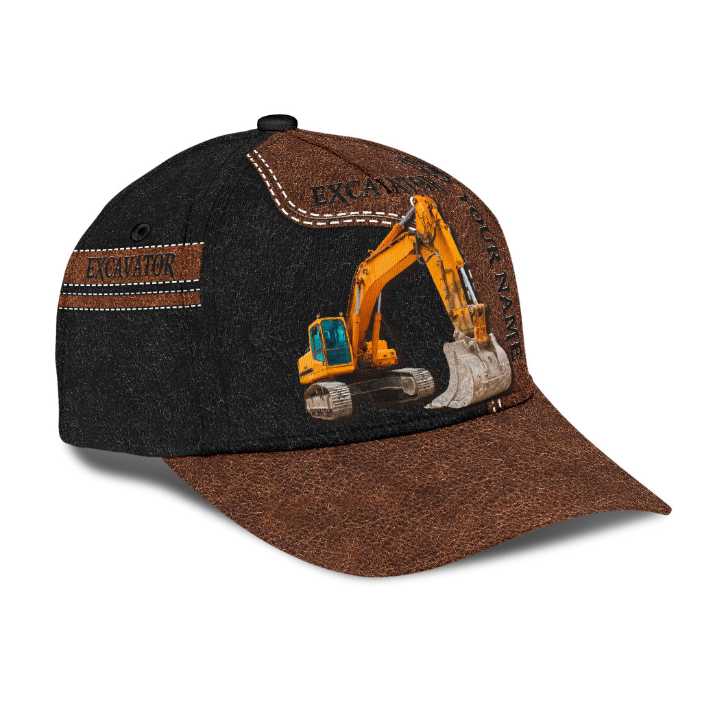 Personalized Excavator Heavy Equipment Baseball Cap Hat/ Gift For Excavator Man