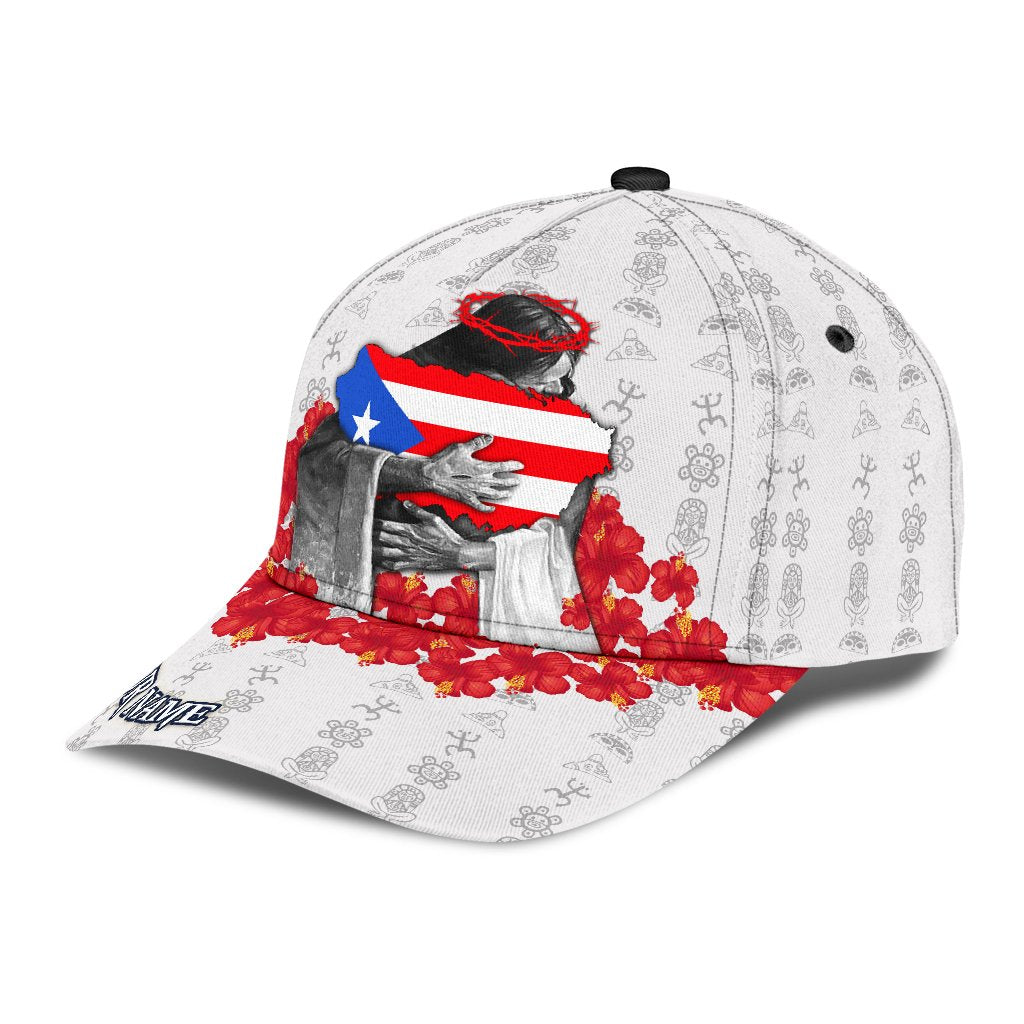 Customize Name Puerto Rico Classic Cap/ Hibiscus Puerto Rican Cap Hat/ Puerto Rico Gifts