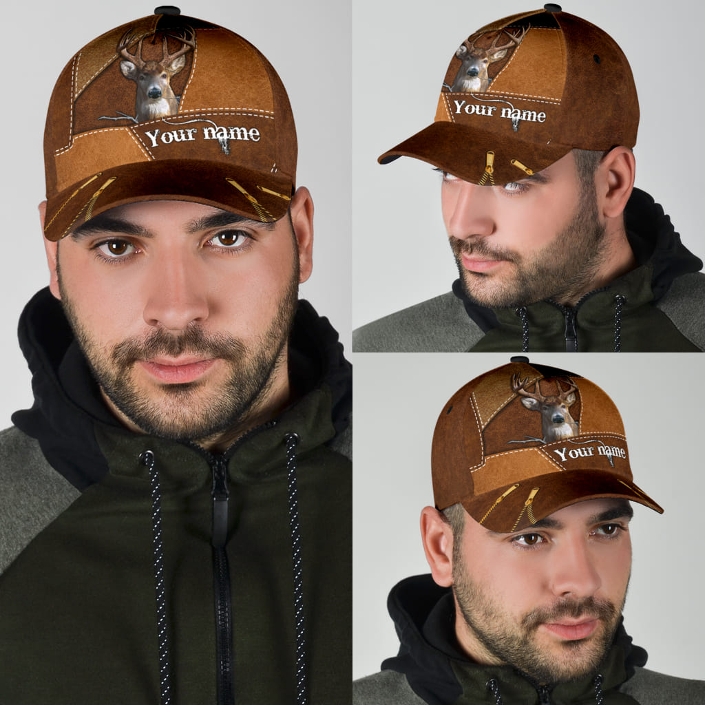 Personalized 3D Classic Cap Hat For Hunter/ Baseball Deer Hunting Cap Hat For Grandpa Dad
