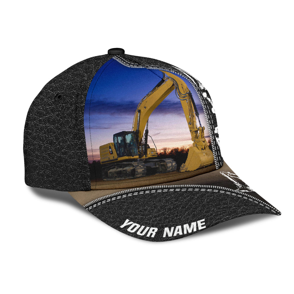 Personalized Excavator Heavy Equipment Cap/ Gift For Excavator Man/ Excavator Cap Hat