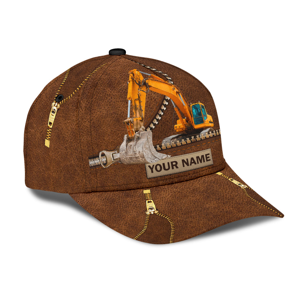 Custom With Name Classic Cap Hat For Excavator/ Heavy Equipment 3D Cap Hat For Men