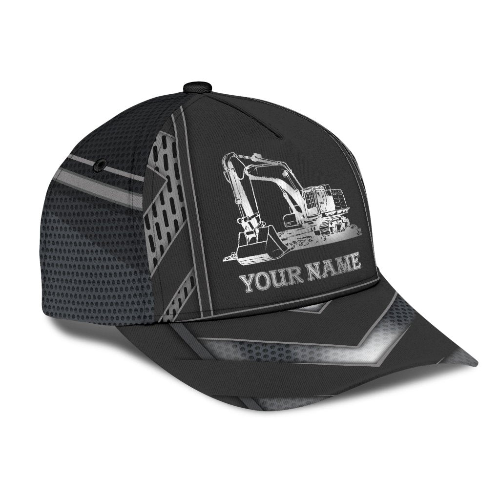 Personalized Excavator Heavy Equipment Cap Hat For Man And Women/ Gift To Excavator Man/ Excavator 3D Cap Hat