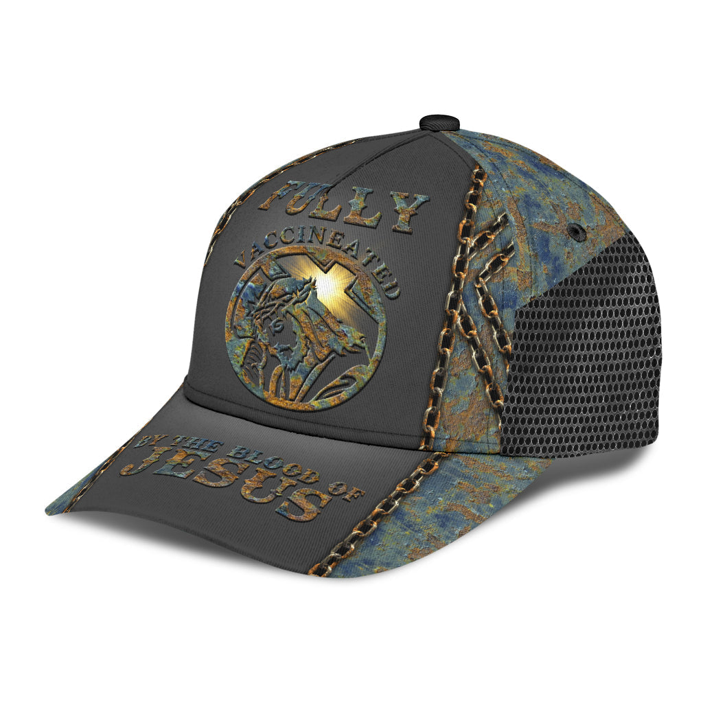 Fully Vaccinated By The Blood Of Jesus Classic Cap/ Jesus All Over Print Baseball Cap Hat