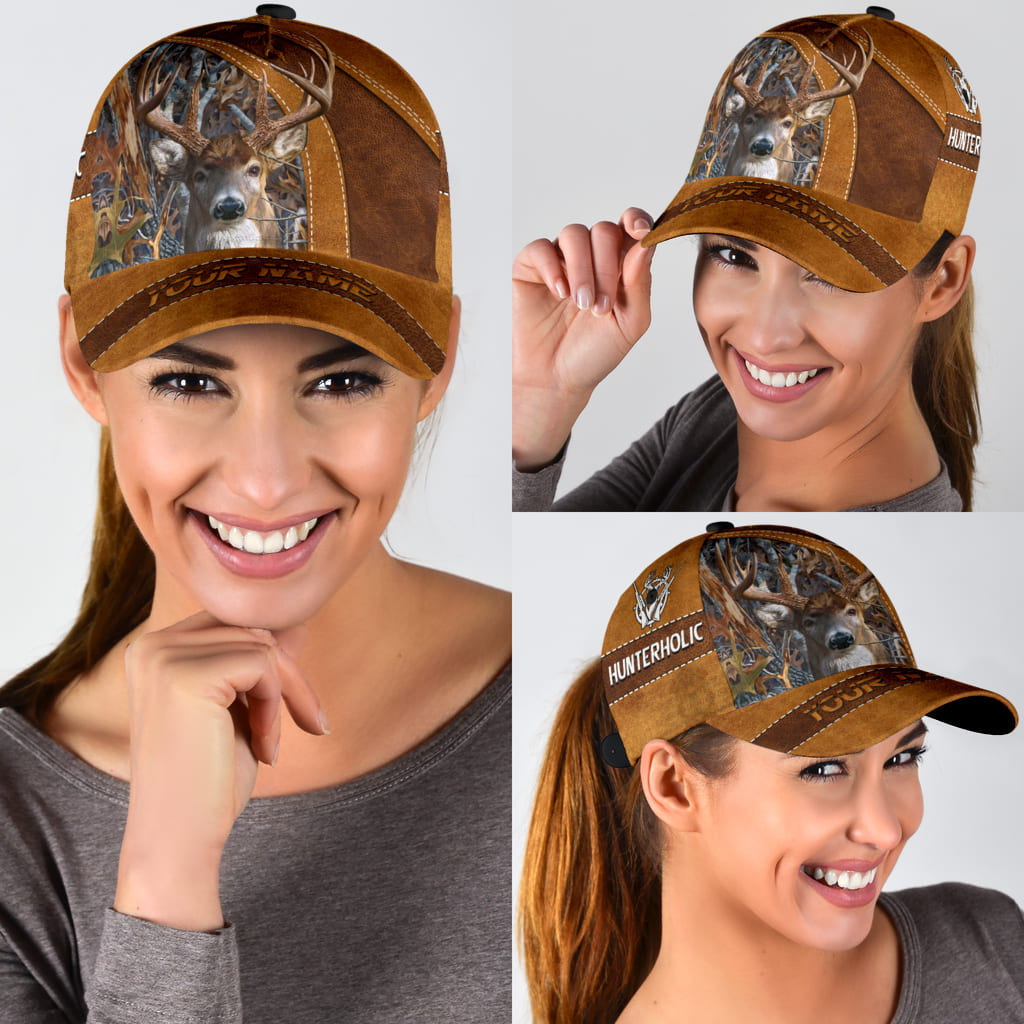 Custom Hunting Cap Hat/ 3D All Over Printed Deer Hunting Baseball Cap Hat/ Gift For Hunter