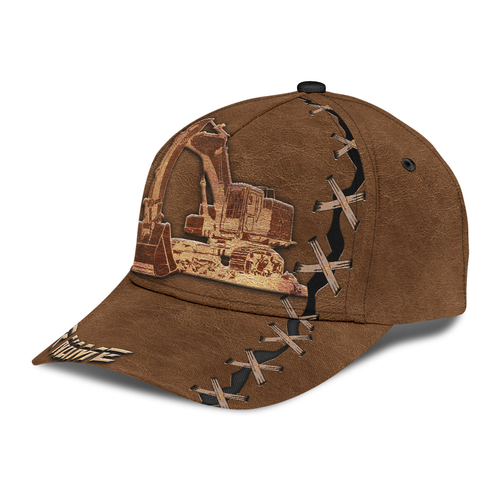 Custom With Name Cool Excavator Heavy Equipment Custom Classic Hat Cap
