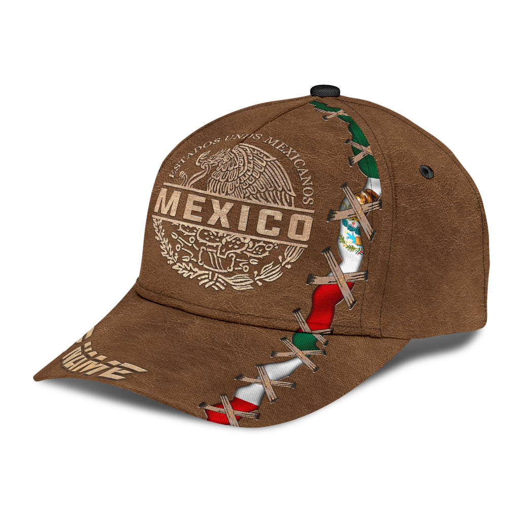 Customized 3D Full Printed Unisex Mexico Classic Cap/ Mexican Baseball Hat For Travel Summer