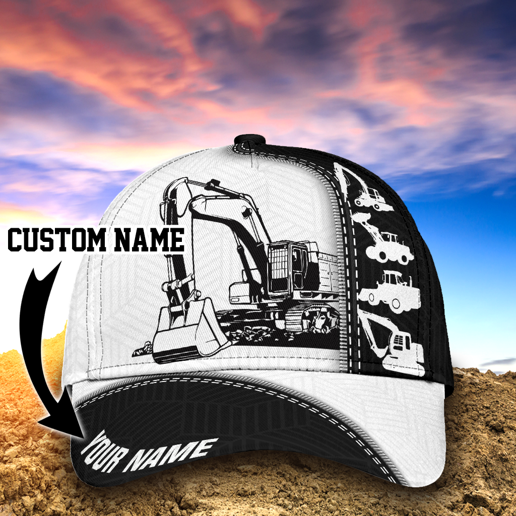 Custom Heavy Equipment Classic Cap For Man And Woman/ Excavator 3D Full Printed Cap Hat