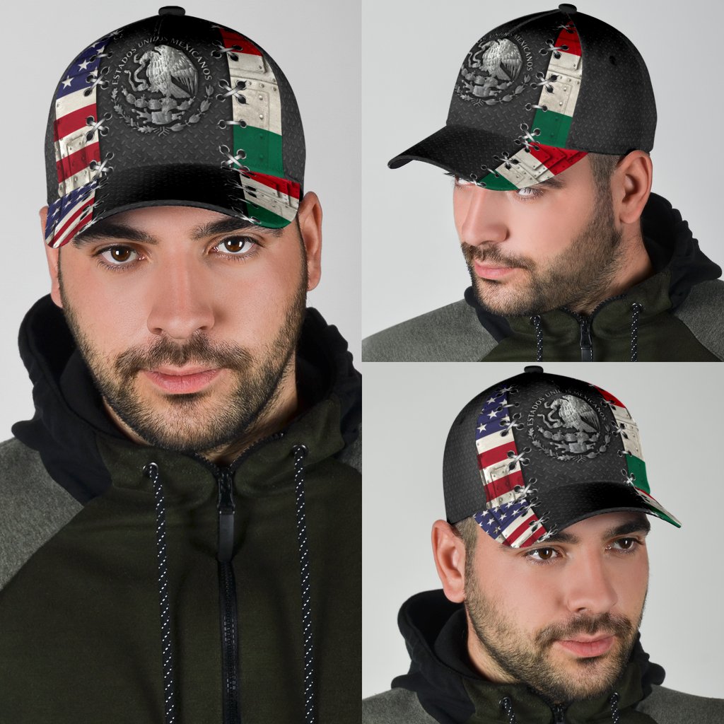 Mexican-American Full Printed Classic Cap Baseball Mexico-Usa Hat