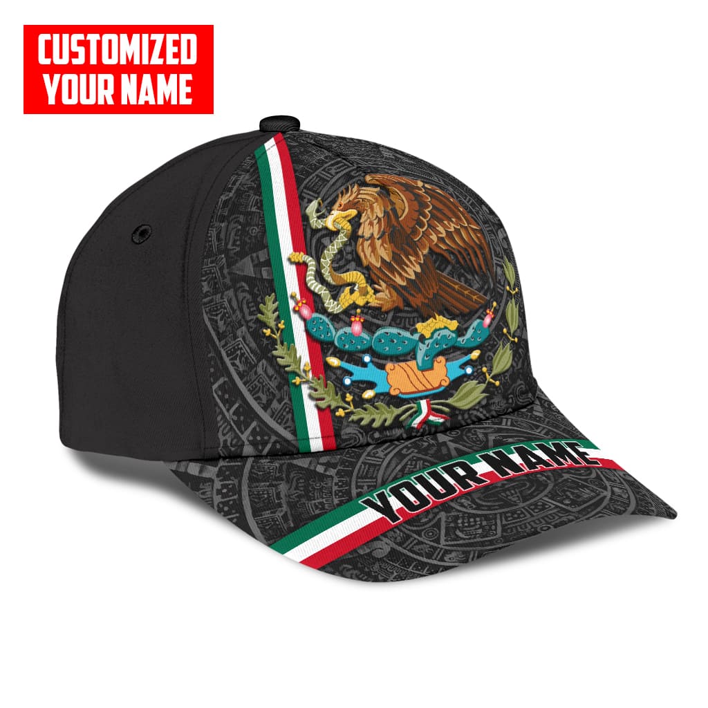 Personalized Mexico 3D Full Print Classic Cap/ Aztec Pattern Baseball Hat Cap For Him/ Aztec Cap Hat