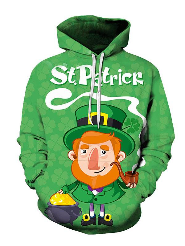 Irish Clover Hoodie St. Patrick''s Day Shamrock Hooded/ Drink Beer Shirt/ Let Drink Patrick Day