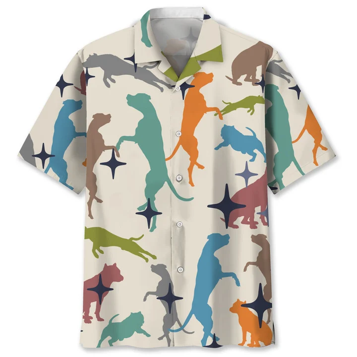 Pit Bull Hawaiian Shirt/ Hawaiian shirt for men/ Summer gift for Dog lovers